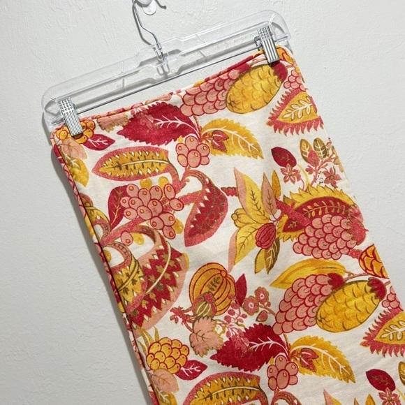 POTTERY BARN Ivory Orange Paisley Cotton Linen Blend Pillow Cover Sham 14” X 36” - Picture 4 of 10